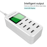 8 Port LCD Smart USB Fast Wall Charger iOS Android Tablet Adpater 5V/8A AU Plug