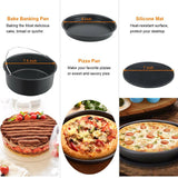 8 inch Air Fryer Frying Cage Dish Baking Pan Rack Pizza Tray Pot Accessories