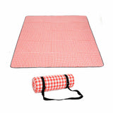 Large Picnic Blanket Premium Cashmere RED Rug Waterproof Mat Outdoor 200X200cm