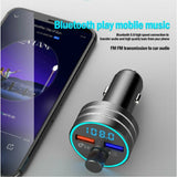 QC3.0 Fast Charging Bluetooth 5.0 Car Kit Wireless FM Transmitter Dual USB MP3
