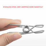 100x Stainless Steel Clothes Pegs Hanging Clips