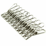 100x Stainless Steel Clothes Pegs Hanging Clips