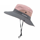 Summer Sun Protective Bucket Hat Fishing Hiking Travel Beach Big Wide Brim Cap