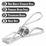 1000pcs Stainless Steel Clothes Pegs Hanging Clips Pins Laundry Windproof Clamp