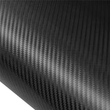 50cm x1.51M 4D Gloss Black Carbon Fibre Fiber Vinyl Car Wrap Air Release Film