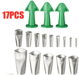 17PCS Caulking Tool Scraper Nozzles Spatulas Filler Spreader Sealant