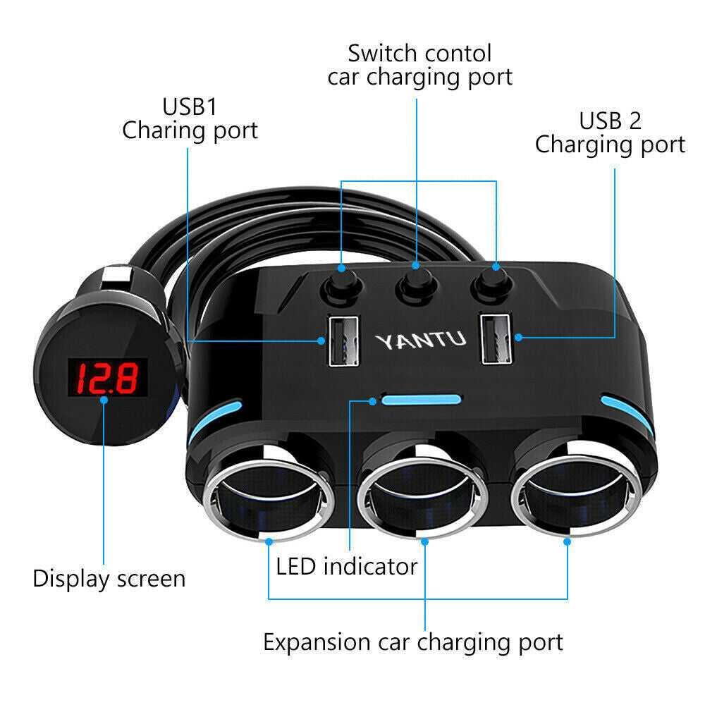 3.1AMP USAMS Dual USB Ports Car Charger Plug & Type-C Cable For All Phones 3.1AMP USAMS Dual USB Ports Car Charger Plug & Type-C Cable For All Phones