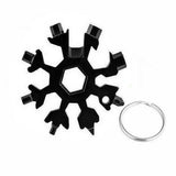 3Pcs 18 in 1 Stainless Multi-tool Snowflake Keychain
