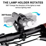 Bike Front & Rear LED Lights Set Mountain Bicycle USB Rechargeable Torch Lamp