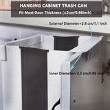 9L Hanging Bin Wall Mounted Folding Waste Bin Kitchen Dining Cabinet Trash Can