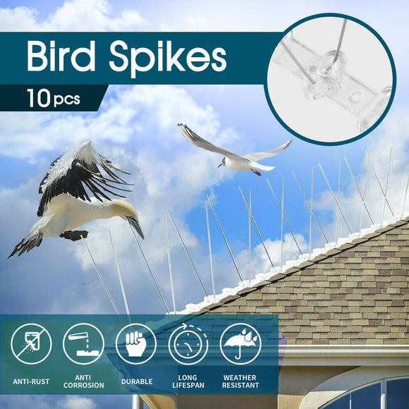10x 50cm Anti Narrow Bird Spikes Pigeon Deterrent Repellent