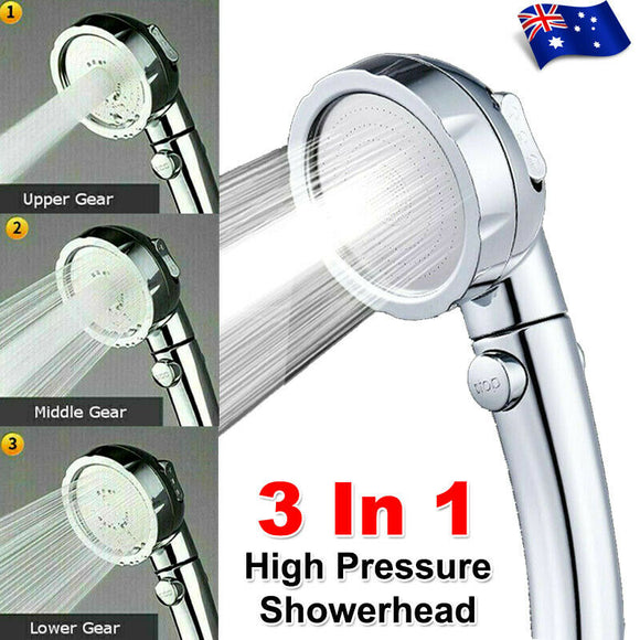 3 In 1 High Pressure Showerhead Handheld Massage Shower Head
