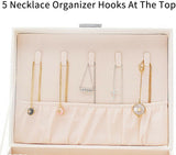Leather Portable Travel Jewelry Box Organizer Rack Stand Ornaments Case Storage