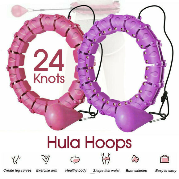 Smart Hula Ring Hoops, Cerchio Hula Ponderato 24 Smart Hula Ring Hoops, Cerchio Hula Ponderato 24
