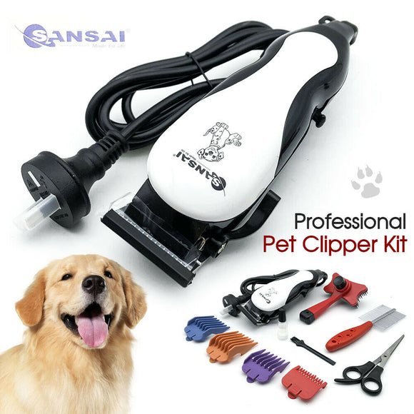 Electric Pet Clipper Sansai Dog Cat Hair Trimmer Comb Grooming Clippers