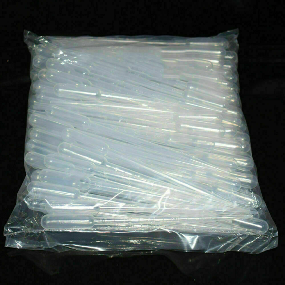 Plastic Pipettes Eye Dropper 50x Disposable Graduated Transfer Liquid ...