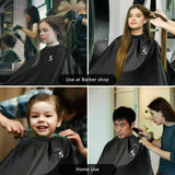 2x Black Hair Cutting Cape Pro Salon Barber Hairdressing Gown Haircut Apron