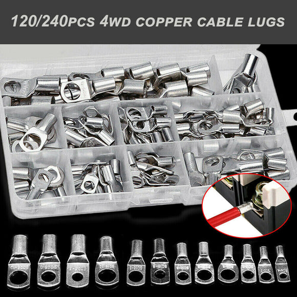 120/240X 4WD Copper Cable Lugs Crimper Connector Kits Battery Terminal