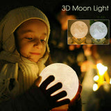 Dimmable 3D Magical Moon Lamp USB LED Night Light Moonlight Touch Sensor Lamp