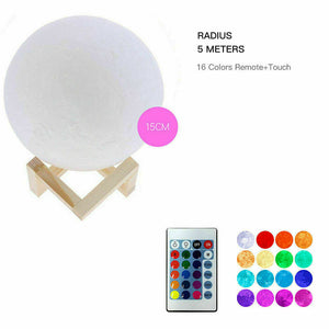 Dimmable 3D Magical Moon Lamp USB LED Night Light Moonlight Touch Sensor Lamp