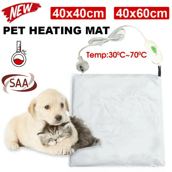 Pet Electric Heat Heated Heating Heater Pad Mat Blanket Bed Dog Cat Bunny 30W