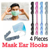 4x Face Mask Adjustable Ear Hook Strap Extension Ear Saver Fixing Clip Buckle