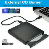 USB External Drive Portable Burner CD RW DVD ROM Reader Writer For Mac & Windows