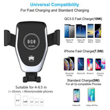 Qi Wireless Fast Charger Car Gravity Holder Mount For iPhone X Xs Max S9 S10 +
