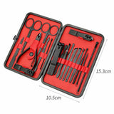 18PCS/Set Tools Pedicure Kit Stainless Steel Nail Grooming Clippers Manicure