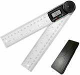 0-360° Digital Angle Finder 200mm Ruler Protractor Measure Meter Stainless Steel