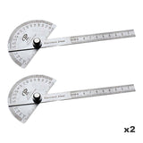 Stainless Steel 0-180 Protractor Angle Finder Arm Measuring Gauge Ruler Tool