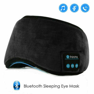 Wireless Bluetooth 5.0 Stereo Eye Mask Headphones Earphone Sleep Music Mask PB
