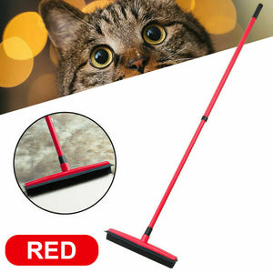 Rubber Broom For Dog Cat Pet Hair Car Windows Handle Sweeper Squeegee Floor