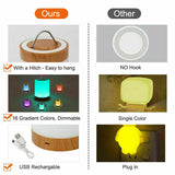 7 Color RGB Touch Night Light LED Lamp Mood Dimmable Bedside USB Rechargeable