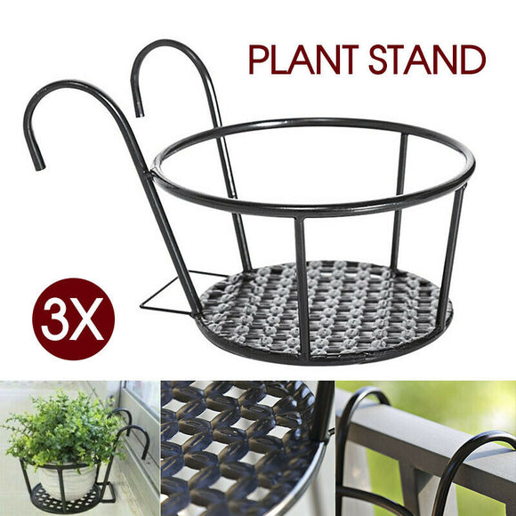 3X Metal flower Holder Shelf Stand Hanging Pots Basket Plant Garden Wall Storage