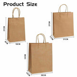 50 x Bulk Kraft Paper Bags Gift Shopping Carry Craft Brown Bag with Handles