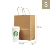 50 x Bulk Kraft Paper Bags Gift Shopping Carry Craft Brown Bag with Handles