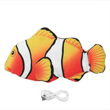 Electric Dancing Fish Flopping Wagging Toy Dog Cat Catnip with USB Rechargeable