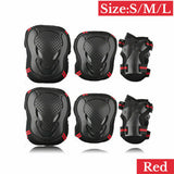 6pc Skating Protective Gear Sets Elbow Knee Pads Bike Skateboard Adult Kid SML