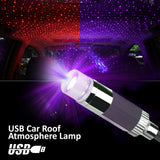 USB Car Roof Atmosphere Lamp LED Ambient Star Starry Light Projector