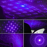 USB Car Roof Atmosphere Lamp LED Ambient Star Starry Light Projector