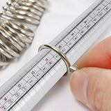 Silver Ring Sizer Size Gauge Tool Finger Measuring Stick Metal Ring Mandrel Set