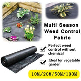 30/50/100m Weed Mat Matting Control Weedmat Woven Fabric Plant Cover