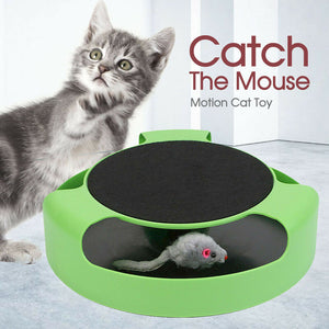 Motion Cat Toy Catch The Mouse Chase Interactive Cat Training Scratchpad