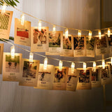 30/50 LED Hanging Picture Photo Peg Clip Fairy String Lights Wedding Party Decor