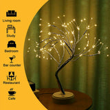 LED Night Light Tree Table Desk Lamp Gold Branch Battery USB Wedding Party Decor