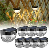 2/6PCS Outdoor Solar LED Deck Lights Path Garden Patio Pathway Stairs Step Fence Lamp