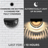 2/6PCS Outdoor Solar LED Deck Lights Path Garden Patio Pathway Stairs Step Fence Lamp