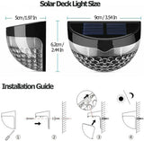 2/6PCS Outdoor Solar LED Deck Lights Path Garden Patio Pathway Stairs Step Fence Lamp