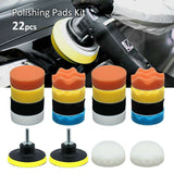 22pcs 3" Buffing Waxing Polishing Sponge Pads Kit Set For Car Polisher Drill
